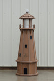 5 ft. Octagon Solar and Electric Powered Poly Lighthouses Antique Mahogany