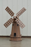 5 ft. Octagon Poly Dutch Windmill Solid Antique Mahogany "Wood Looking Windmills" 