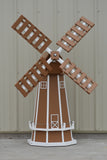 5 ft. Octagon Poly Dutch Windmill (Carmel with white trim)