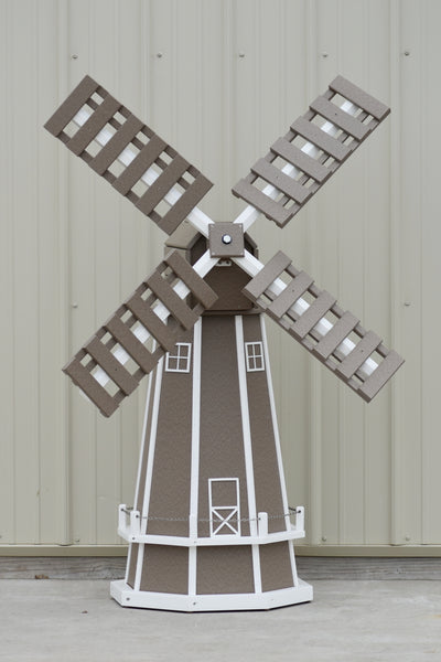 5 ft. Octagon Poly Dutch Windmills (Clay with White trim)