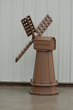 5 ft. Octagon Poly Dutch Windmill Solid Antique Mahogany "Wood Looking Windmills" 