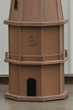 6 ft. Octagon Solar and Electric Powered Poly Lighthouse Antique Mahogany