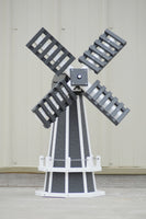 30" Octagon Poly Dutch Windmill (Gray/white trim)