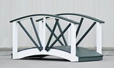 Poly Ornamental 3' Landscape Bridge, Green and White