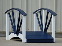 Poly Ornamental 3' Landscape Bridge, Patriot Blue and White