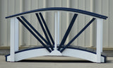 Poly Ornamental 3' Landscape Bridge, Patriot Blue and White