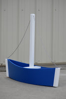 3 foot Decorative Sailboat Flower Pot, (Flower Planter)