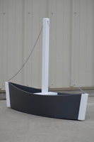 3 foot Decorative Sailboat Flower Pot, (Flower Planter)