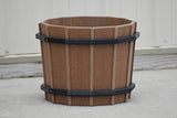 16 inch Barrel Flower Pot, Hand Crafted from Poly Lumber