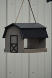 Poly-wood Mini Barn Large Handcrafted Hanging Bird feeder, Song bird Essentials