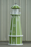 Copy of 5 ft. Octagon Solar and Electric Powered Poly Lighthouses Lime Green with White trim