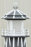 5 ft. Octagon Solar and Electric Powered Poly Lighthouse (Gray)