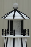 5 ft. Octagon Solar and Electric Powered Poly Lighthouses White/Black Trim