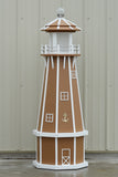 5 ft. Octagon Solar and Electric Powered Poly Lighthouses Carmel with White trim