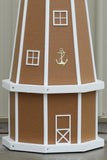 5 ft. Octagon Solar and Electric Powered Poly Lighthouses Carmel with White trim