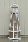 5 ft. Octagon Solar and Electric Powered Poly Lighthouses Clay/white trim