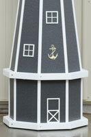 5 ft. Octagon Solar and Electric Powered Poly Lighthouse (Gray)