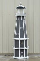 6 foot Poly Lighthouse Gray and White