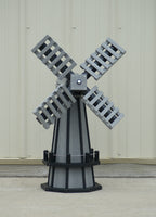 30" Octagon Poly Dutch Windmill (Driftwood Gray with Black trim)