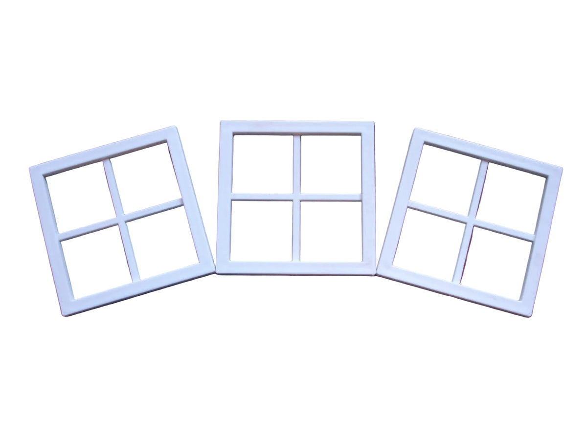 3-Mini Windows-White Decorative Windows – NMW Crafts