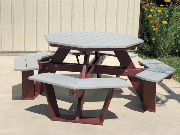 Heavy Duty Octagon Poly lumber Picnic Table